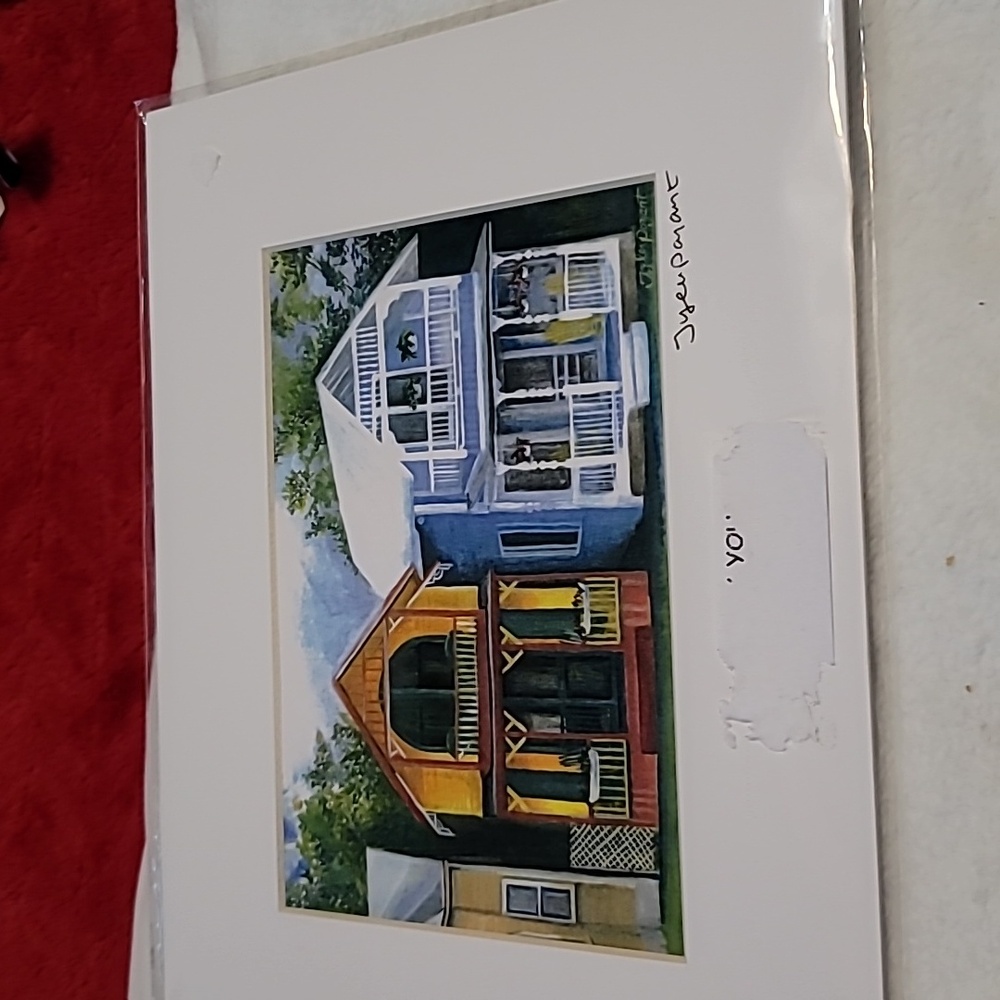 Gingerbread Costal Cottage Art Print by Cape Cod Artist Tyler Poyant